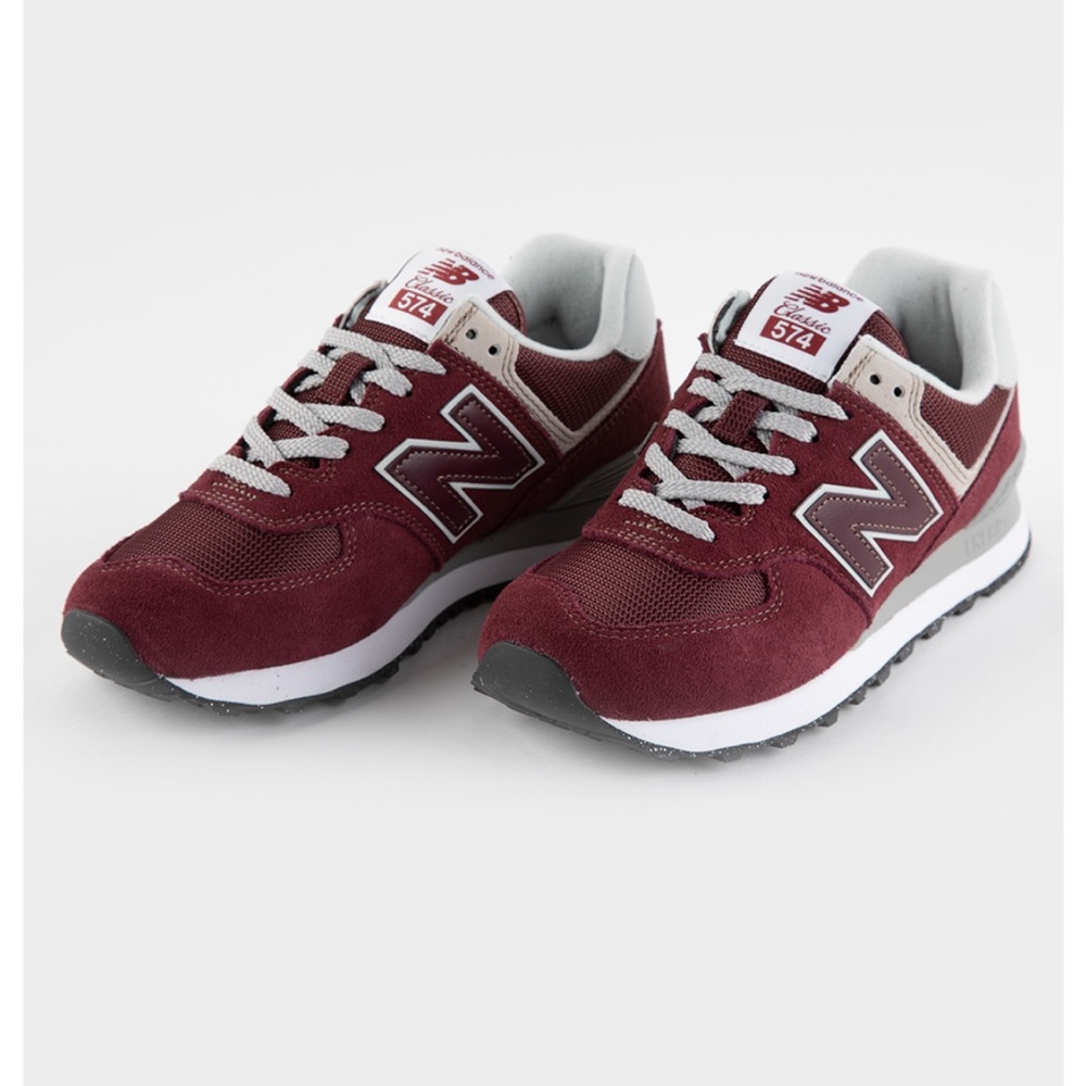 Burgundy new balance 574 sneakers